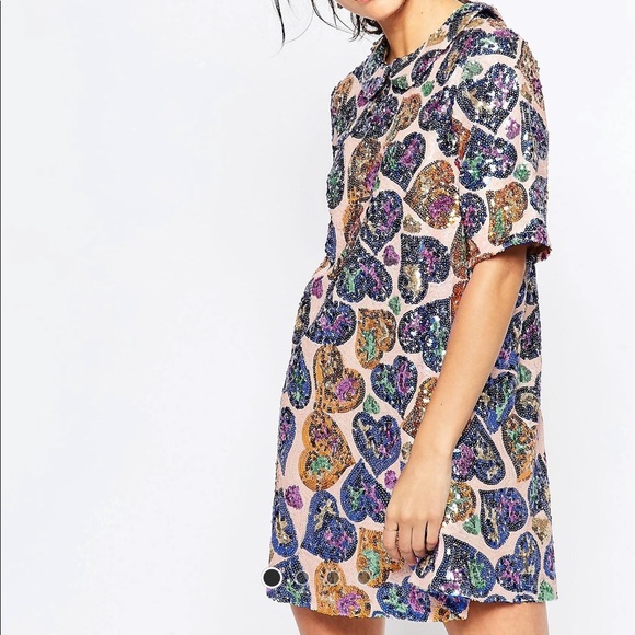 Ivana Helsinki Irene Sequin Patterned Swing Dress - Picture 6 of 8